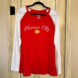 Women's Kansas City Chiefs Long Sleeve Tee Size L